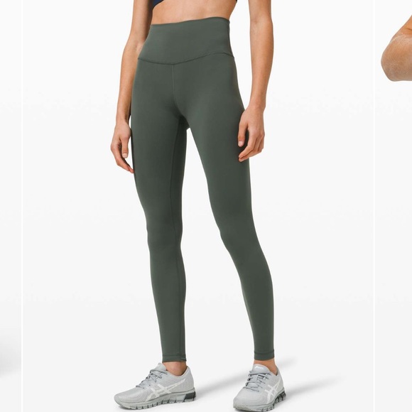 lululemon athletica Pants - Lululemon athletica wunder train high rise tight 28" smoked spruce green legging